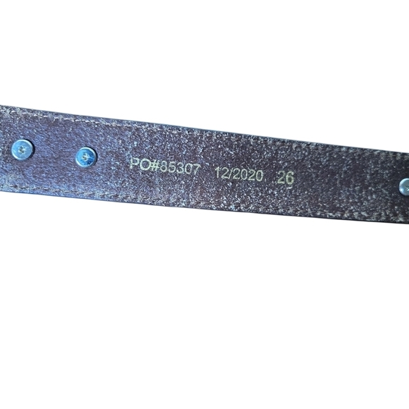 Ariat Brown Belt With Silver Tone Hardware And Embellishments